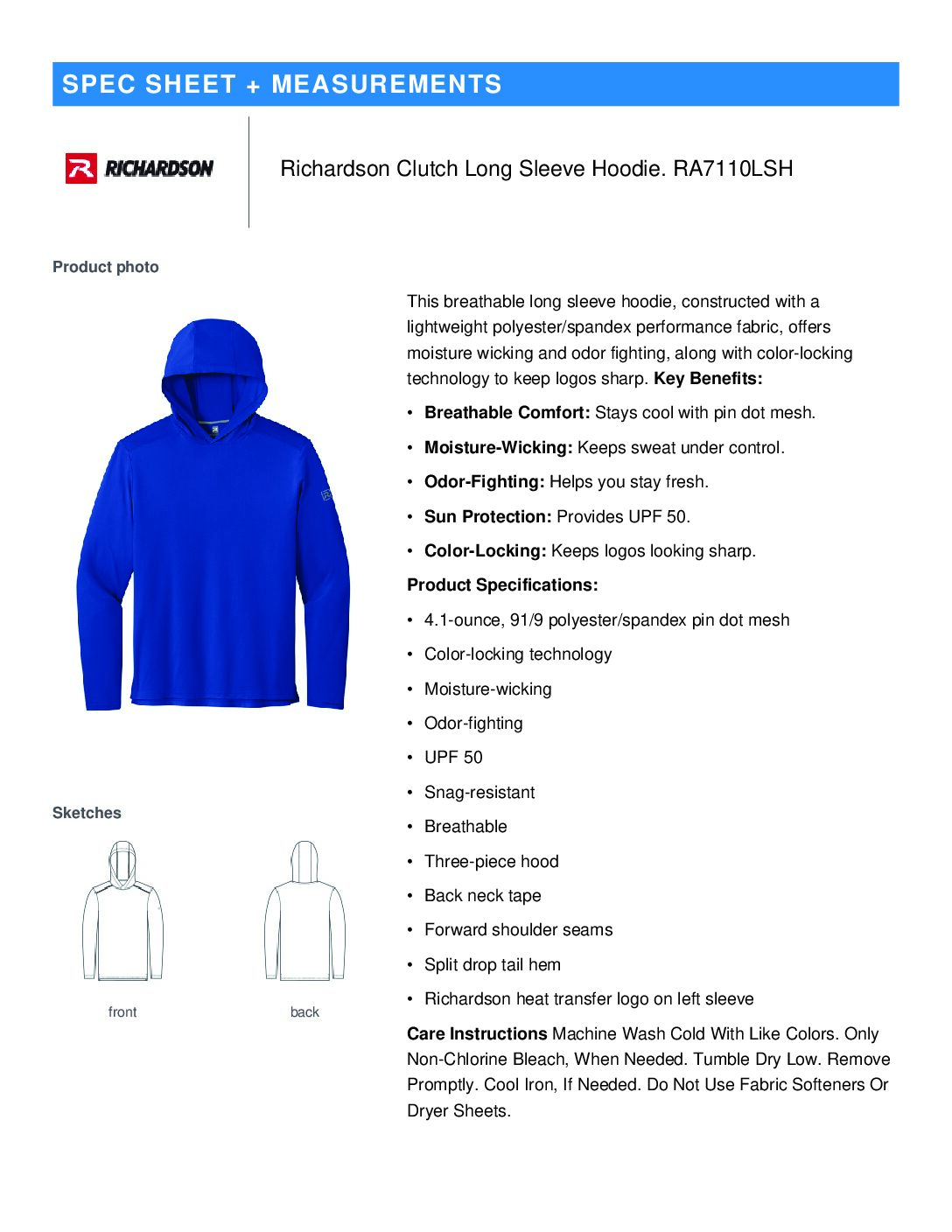 SpecSheetMeasurements_RA7110LSH